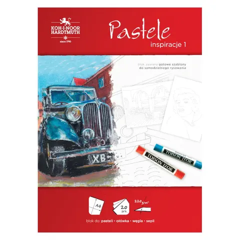 Blok do pasteli A4 KOH-I-NOOR Inspiracje 1 - 220 g/m² - 20 ark.