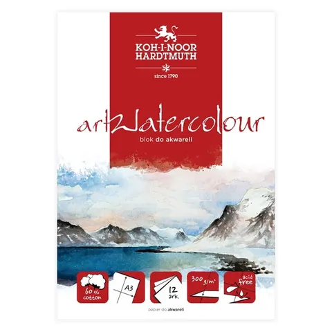 Blok do akwareli A3 KOH-I-NOOR artWatercolour - 300 g/m² - 12 ark.