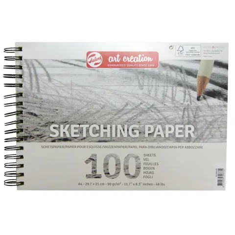Szkicownik na spirali TALENS Art Creation A4 90 g/m²