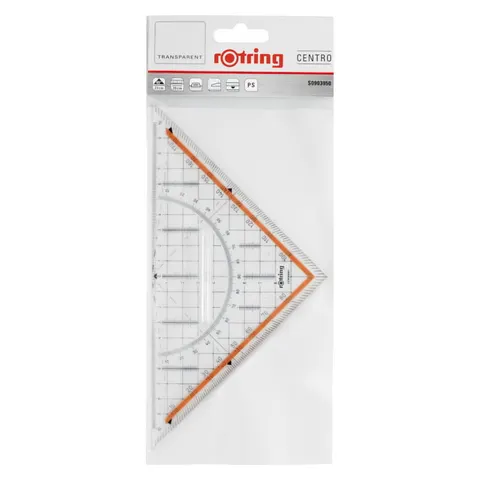 Ekierka geometryczna ROTRING Centro 45° - 23 cm