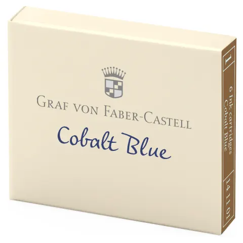 Naboje atramentowe GRAF VON FABER-CASTELL - Cobalt Blue (niebieski) - 6 szt.