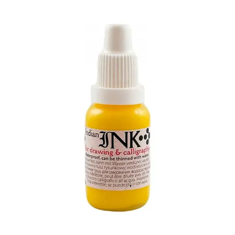 Tusz rysunkowy RENESANS Indian Ink 20 ml - żółty