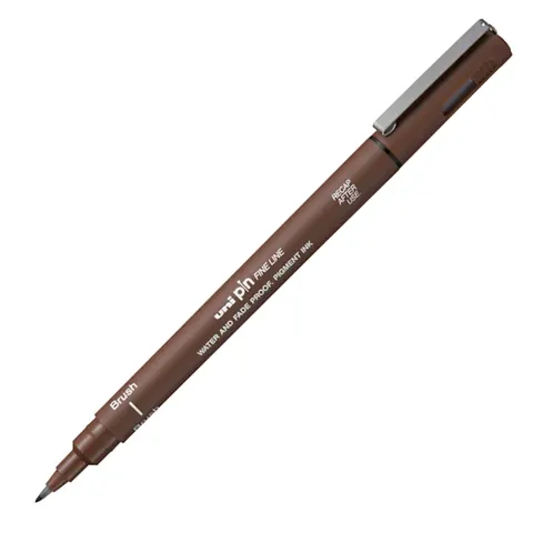 Cienkopis pędzelkowy UNI PIN-200 Brush - sepia