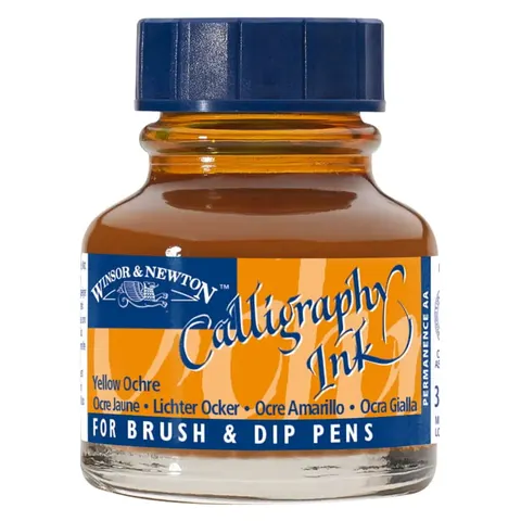 Tusz do kaligrafii WINSOR & NEWTON - yellow ochre