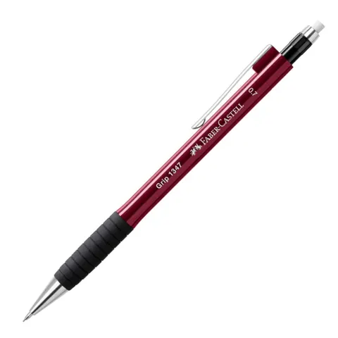 Ołówek automatyczny FABER-CASTELL Grip 1347 0,7 mm - czerwony
