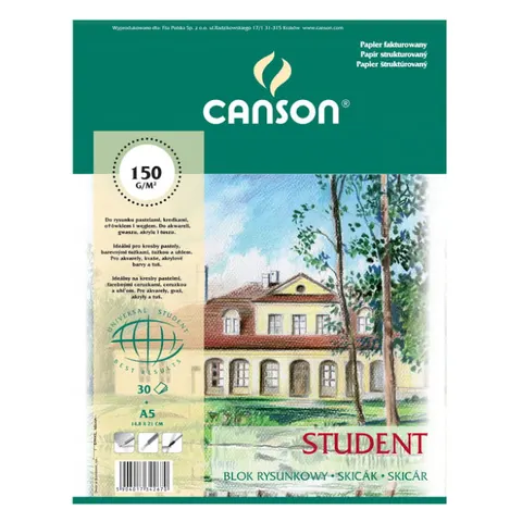 Blok rysunkowy A5 CANSON Student 150 g/m² - 30 ark.
