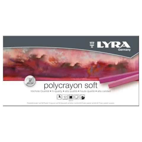 Pastele suche LYRA Polycrayon Soft - 12 kolorów