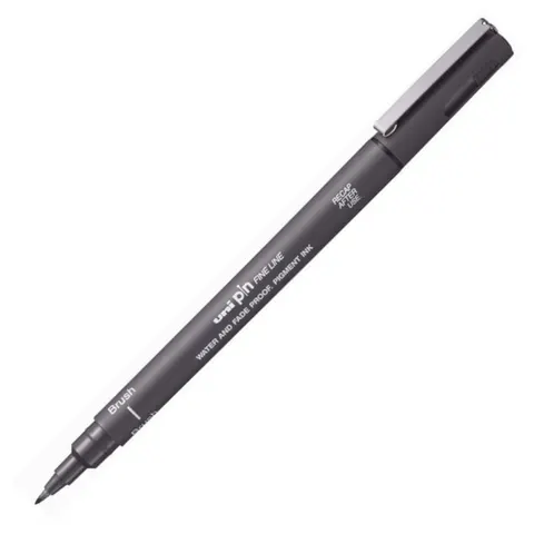 Cienkopis pędzelkowy UNI PIN-200 Brush - ciemnoszary