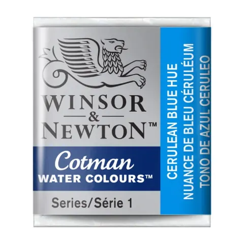 Akwarela w kostce Winsor & Newton Cotman (139 - Cerulean Blue Hue)