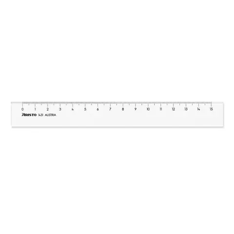 Linijka akrylowa ARISTO - 15 cm