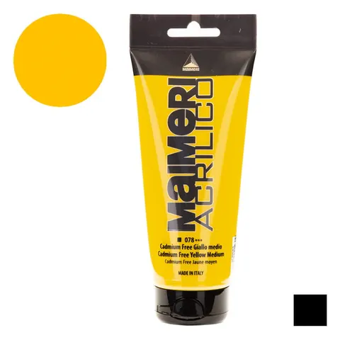 Farba akrylowa Maimeri Acrilico 200 ml - 078 Cadmium free yellow medium