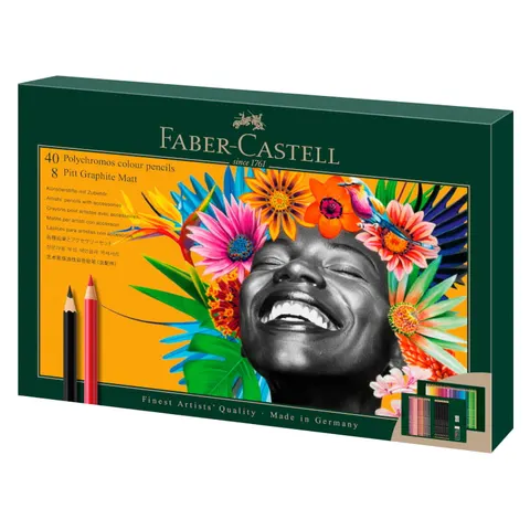 Zestaw kredek Polychromos i ołówków Pitt Graphite Matt FABER-CASTELL - 50 szt.