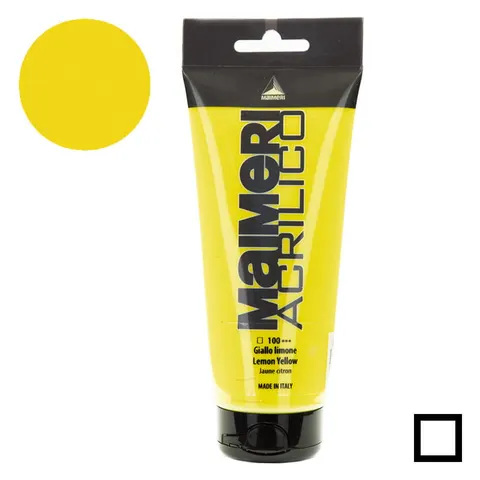 Farba akrylowa Maimeri Acrilico 200 ml - 100 Lemon yellow