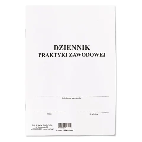 Dziennik Praktyki Zawodowej A5 WARTA