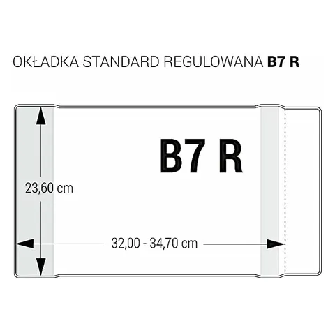 Okładka regulowana B7 BIURFOL - bezbarwna - 236 × 320-347 mm - 1 szt.