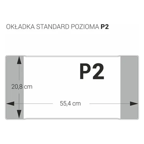 Okładka pozioma P2 BIURFOL - bezbarwna - 208 × 554 mm - 1 szt.