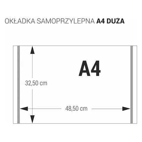 Okładka samoprzylepna A4 BIURFOL - bezbarwna - 325 × 485 mm - 1 szt.