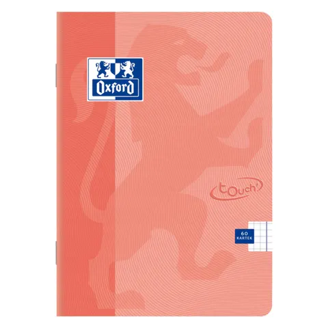 Zeszyt w kratkę A5 OXFORD Touch Pastel - 90 g/m² - 60 kartek - pastelowy pomarańczowy