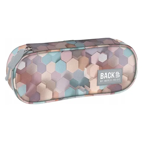 Piórnik jednokomorowy DERFORM BackUP 7 - Geometric Beige