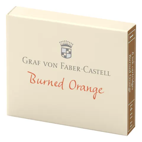 Naboje atramentowe GRAF VON FABER-CASTELL - Burned Orange (pomarańczowy) - 6 szt.
