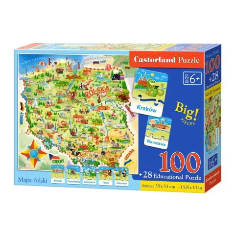 Puzzle edukacyjne CASTORLAND 180 - Mapa Europy