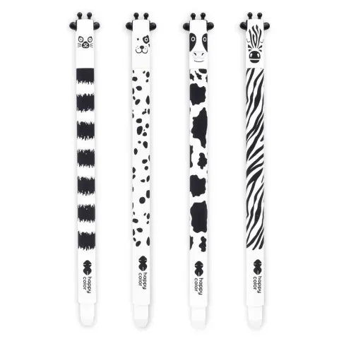 Długopis wymazywalny HAPPY COLOR Black&White - 0,5 mm - niebieski