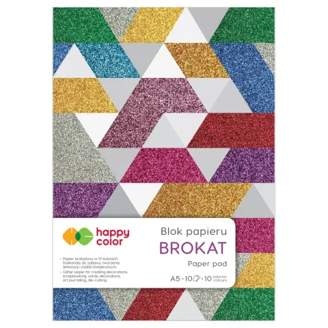 Blok kreatywny A5 HAPPY COLOR Brokat - 150 g/m² - 10 ark.