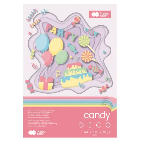 BLOK DECO A4 7842 2030-CA 20K 170G CANDY 5KOL. HAPPY COLOR