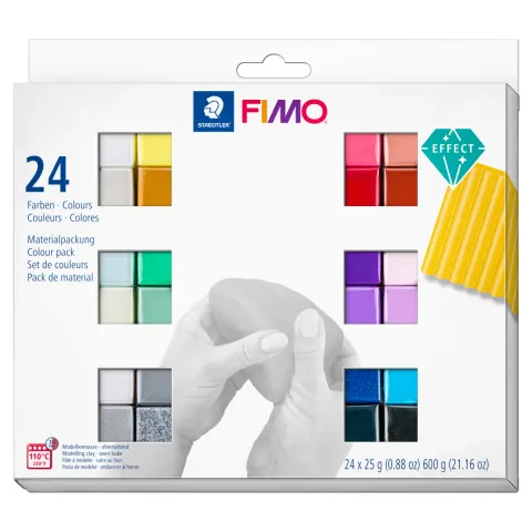 Masa plastyczna termoutwardzalna STAEDTLER FIMO Effect - 24 kolory (24 x 25 g)