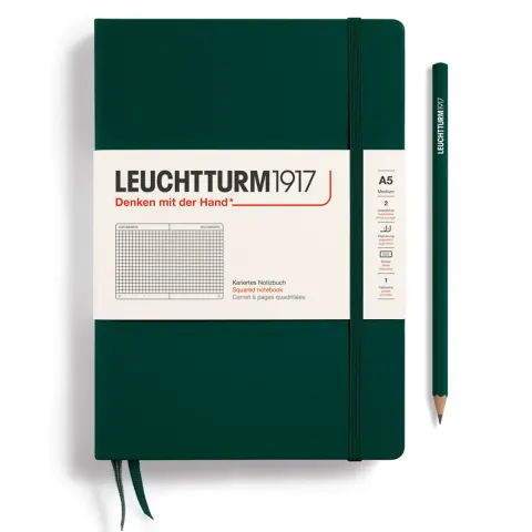 Notatnik w kratkę A5 LEUCHTTURM1917 Classic Medium – Forest Green