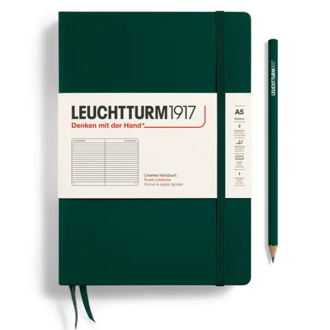 Notatnik w linię A5 LEUCHTTURM1917 Classic Medium – Forest Green