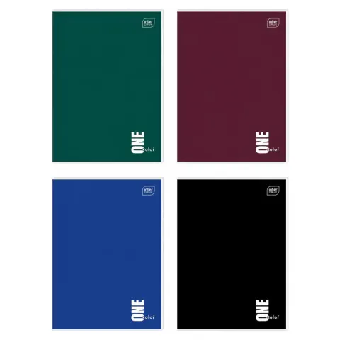 Brulion A4 w linię szeroką INTERDRUK One Color - 96 kartek