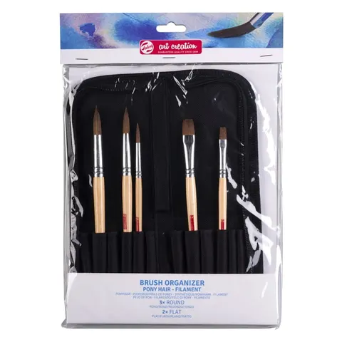 Pędzle do akwareli w piórniku TALENS Art Creation - 5 sztuk