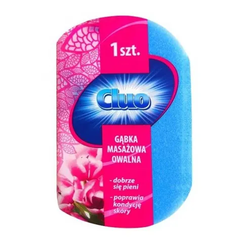 CLUO Gąbka kąpielowa do masażu OWALNĄ, 1 szt
