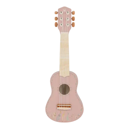 Little Dutch Drewniana gitara różowa Safari Friends