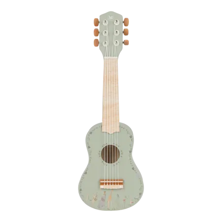 Little Dutch Drewniana gitara zielona Safari Friends