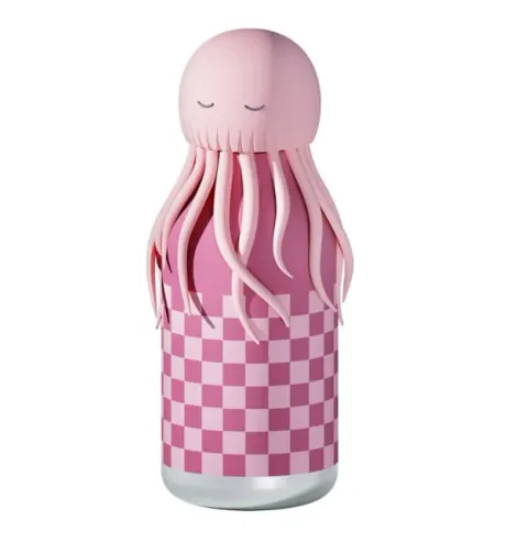 Butelka termiczna ze słomką Bestie Meduza Różowa 460 ml Asobu