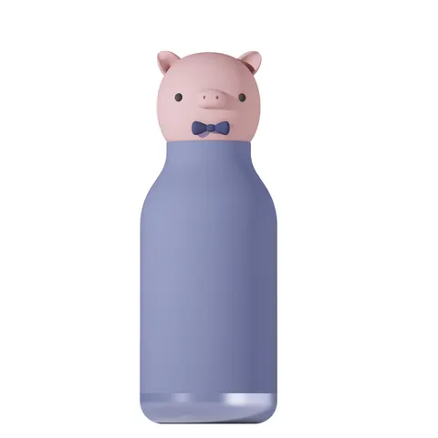 Butelka termiczna ze słomką Bestie Świnka 460 ml Asobu