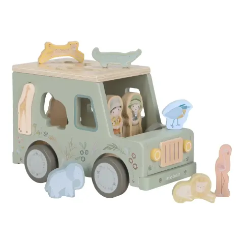 Drewniany samochód sorter Safari Friends, Little Dutch