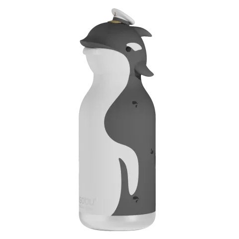 Butelka termiczna ze słomką Bestie Wieloryb 460 ml Asobu