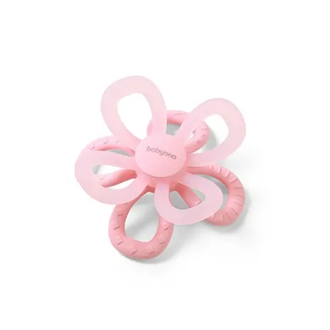OUTLET Gryzak silikonowy Flower różowy BabyOno