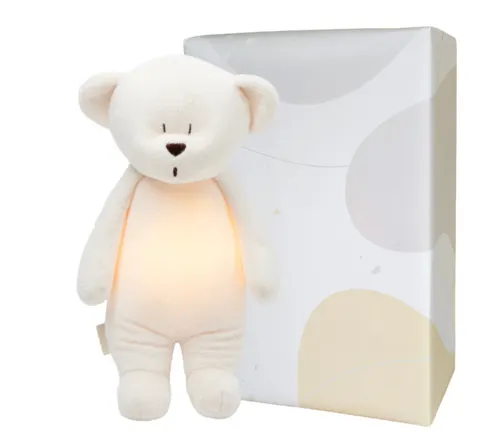Moonie CREAM 2.0 szumiący Miś na prezent z lampką