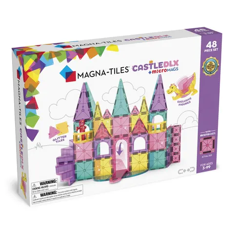 OUTLET Klocki magnetyczne Zamek DLX 48 el. MAGNA-TILES