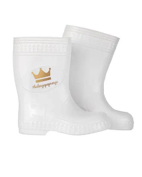 Kalosze Royal Child Korona BIAŁE + plecak -50%