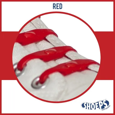 Silikonowe Sznurówki Shoeps RED/czerwone