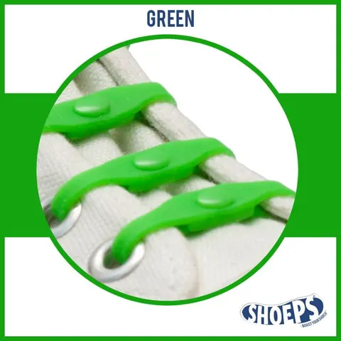 Silikonowe Sznurówki Shoeps GREEN/zielony