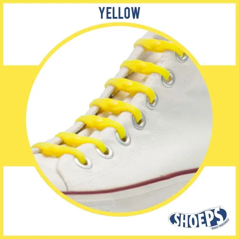 Silikonowe Sznurówki Shoeps YELLOW/żółty