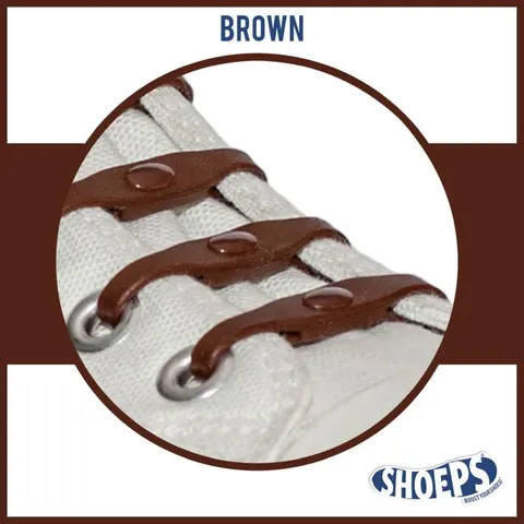 Silikonowe Sznurówki Shoeps BROWN/brązowy