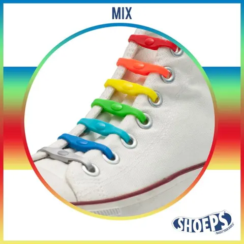 Silikonowe Sznurówki Shoeps MIX/8 soczystych kolorów
