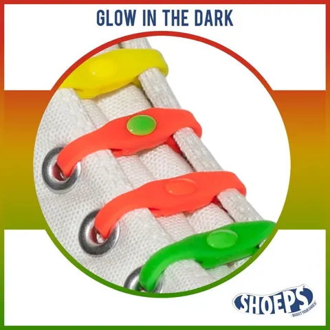 Silikonowe Sznurówki Shoeps GLOW/świecące w ciemności
